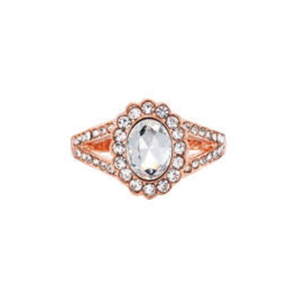 Avon Sparkling Rosette Cocktail Ring Size 10